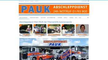 Website Screenshot: PAUK ABSCHLEPPDIENST 0-24 Uhr - Abschleppdienst Wien PAUK Größter Abschleppdienst in Wien - Date: 2023-06-15 16:02:34