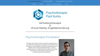 Website Screenshot: Psychotherapie Kurka - Psychotherapie Floridsdorf - Verhaltenstherapie & Virtual Reality Angstbehandlung - Date: 2023-06-14 10:46:49