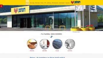 Website Screenshot: Peham GmbH - Installateur Imst - Peham GmbH - Date: 2023-06-14 10:44:20