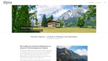 Website Screenshot: Pension Alpina - Pension Alpina – Urlaub in Ramsau am Dachstein - Date: 2023-06-23 12:08:46