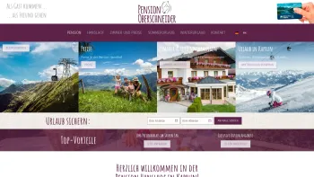 Website Screenshot: Pension Oberschneider - Pension Oberschneider Zell am See / Kaprun | Familienurlaub auf dem Bauernhof - Date: 2023-06-14 10:44:20