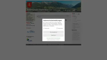 Website Screenshot: Gemeindeamt Pettneu am Pettneu am Arlberg RiS-Kommunal - Pettneu am Arlberg - GEM2GO WEB - Startseite - Date: 2023-06-26 10:18:43