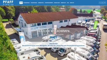 Website Screenshot: PFAFF-Camping GmbH Verkauf und Vermietung von Wohnmobilen und Wohnwagen - HOME | Pfaff Camping GmbH - Date: 2023-06-14 10:44:23