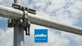 Website Screenshot: Pfeiffer Gerüstbau GmbH & Co - pfeiffer Gerüstbau - Sicher nach oben! - Date: 2023-06-15 16:02:34