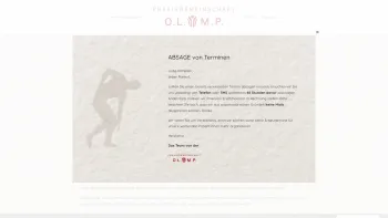 Website Screenshot: Praxisgemeinschaft Olymp - Home - Praxisgemeinschaft O.L.Y.M.P. - Date: 2023-06-14 10:44:26