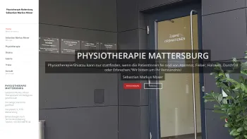 Website Screenshot: Physiotherapeut Wien Sebastian M. Moser - Physiotherapie Mattersburg - Sebastian Markus Moser - Date: 2023-06-26 10:18:49