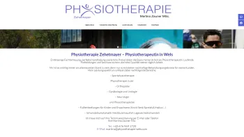 Website Screenshot: Physiotherapie Zehetmayer - Physiotherapie Zehetmayer - Physiotherapeutin in Wels - Date: 2023-06-14 10:46:49