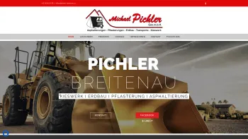 Website Screenshot: Michael Pichler Gesellschaft Pichler Breitenau - Pichler Breitenau GmbH - Kieswerk, Erbau, Pflasterungen - Date: 2023-06-14 10:44:26