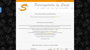 Website Screenshot: PIERCINGSTUDIO BY SONJA - Home - Date: 2023-06-14 10:44:26