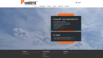Website Screenshot: Pionsys Informationstechnologie GmbH - Home | pionsys.com - Date: 2023-06-26 10:18:54