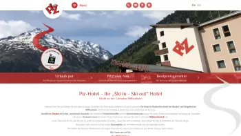 Website Screenshot: PIZ HOTEL Mandarfen Pitztal Tirol - Urlaub Pitztal - Piz Hotel in Mandarfen direkt an der Rifflseebahn - Date: 2023-06-26 10:18:55