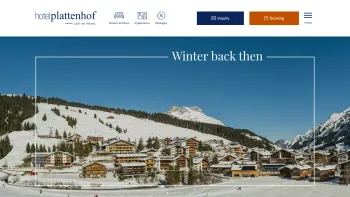 Website Screenshot: Sporthotel Plattenhof**** - 4* Superior Hotel Plattenhof | Holiday in Lech am Arlberg - Date: 2023-06-26 10:18:58