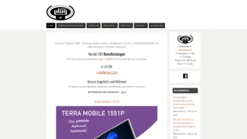 Website Screenshot: plug - Plug Computer Reparatur Wien - Service - 1150 Wien - Date: 2023-06-26 10:19:00