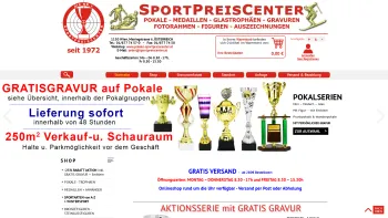 Website Screenshot: Pokale-Sportpreiscenter - SPORTPREISCENTER: Flachmann - Shop mit Gravur - Service - Startseite - Date: 2023-06-14 10:44:29