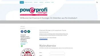 Website Screenshot: POWERPROFI Reisinger Elektroinstallationen Gesellschaft - Elektriker Perchtoldsdorf 2380 - Powerprofi Reisinger GmbH - Date: 2023-06-14 10:44:32