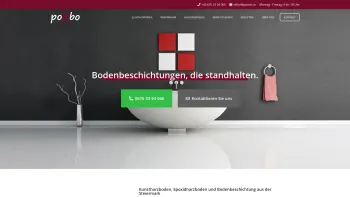 Website Screenshot: POXBO Designboden GmbH - Bodenbeschichtungen aller Art - POXBO Designboden GmbH - Date: 2023-06-26 10:19:09