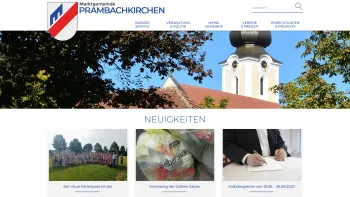 Website Screenshot: Marktgemeinde Prambachkirchen - Prambachkirchen - GEM2GO WEB - Startseite - Date: 2023-06-26 10:19:12