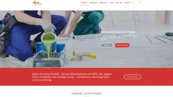 Website Screenshot: Heinz Preising GmbH - Heinz Preising GmbH – Ihr Malereibetrieb in Graz - Date: 2023-06-26 10:19:12