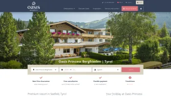 Website Screenshot: Hotel Princess Bergfrieden / Hote Princess Bergfrieden GmbH - Oasis Princess Bergfrieden | Resort in Tyrol - Date: 2023-06-26 10:19:15