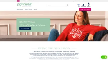 Website Screenshot: Printwelt - Printwelt | T-Shirt online Druck - Tassen bedrucken Wien - Date: 2023-06-14 10:36:58