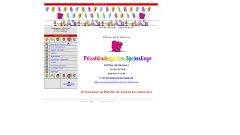 Website Screenshot: Privatkindergarten SPRÖSSLINGE 1220 WIEN Claretinergasse 3 Tel 01) 282 50 05, - Privatkindergarten SPRÖSSLINGE 1220 Wien - Date: 2023-06-26 10:19:15