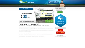 Website Screenshot: Umzug Wien ProfiTransport - Umzug Wien, Übersiedlung, Transport - profitransport - Date: 2023-06-15 16:02:34