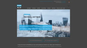 Website Screenshot: PROMAN Software für Projektmanagement und Bauprojektabwicklung - PROMAN Software GmbH – Software für Projektmanagement - Date: 2023-06-26 10:19:21