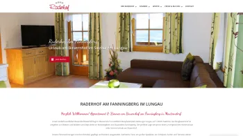 Website Screenshot: Ferienwohnungen Familie SchreilechnerRaderhofFanningberg 6A-5570 Mauterndorf. - Raderhof Fanningberg - Appartements & Zimmer am Bauerhof im Lungau - Date: 2023-06-26 10:19:38