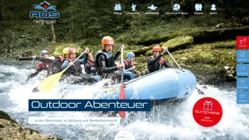 Website Screenshot: absolute outdoors - Mag. Hartwig Strobl - Rafting, Canyoning und Kajakschule in Österreich mit AOS - Date: 2023-06-26 10:19:36