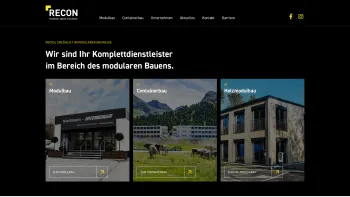Website Screenshot: RECON Europe GmbH - RECON - Dein Spezialist in modularer bauweise - Date: 2023-06-14 10:37:49