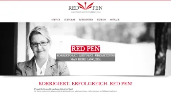 Website Screenshot: RED PEN Lektoratsbüro & Sprachdienstleistungen - Korrektorat, Lektorat, Übersetzungen - RED PEN - Date: 2023-06-26 10:19:53