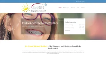 Website Screenshot: Ordination Dr. Ernst Michael Reicher - Ihr Kieferorthopäde Dr. Michael Reicher in Rudersdorf, Burgenland - Date: 2023-06-26 10:19:53