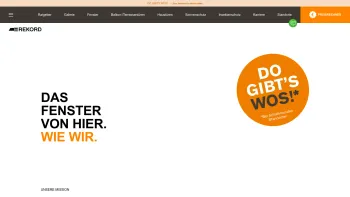 Website Screenshot: REKORD-Fenster Gunskirchen - REKORD Fenster: Nachhaltige Qualität aus Österreich - Date: 2023-06-26 10:19:57