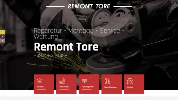 Website Screenshot: REMONT GmbH Reparatur Montage GmbH - Reparatur, Montage, Service, Wartung bei Remont-Tore - Date: 2023-06-14 10:44:48