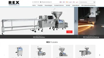 Website Screenshot: REX-Technologie GmbH & Co. KG - REX Technologie | Der Vakuumfüller & Portioniersysteme - Date: 2023-06-26 10:20:05