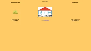 Website Screenshot: R + H Bau GmbH - RHBAU - Home - Date: 2023-06-14 10:44:48