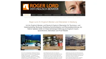 Website Screenshot: Roger Lord - Roger Lord: Englisch-Berater / Übersetzer für Hotelmarketing und Toursimus, Salzburg - Date: 2023-06-26 10:20:17