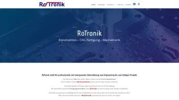 Website Screenshot: RoTronik - Home | RoTronik, Lohnfertigung, CNC-Fertigung, Mechatronik, Konstruktion Steiermark - Date: 2023-06-26 10:26:41