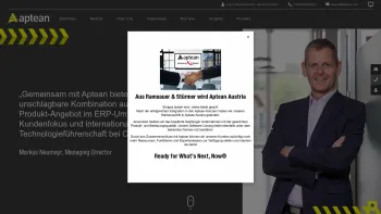 Website Screenshot: Ramsauer & Stürmer Software GmbH - Aptean Austria - Date: 2023-06-26 10:20:23