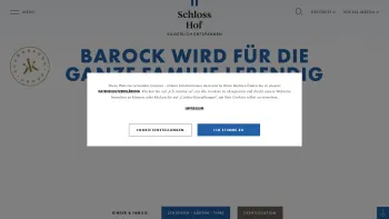 Website Screenshot: Marchfeldschlösser Revitalisierungs u Kaiserliche Festschlösser - Die faszinierende Welt des Barock | Schloss Hof - Date: 2023-06-26 10:20:56
