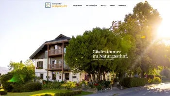 Website Screenshot: Naturgasthof Schlosswirt - Naturgasthof Schlosswirt Ossiach • Zimmer frei - Date: 2023-06-26 10:20:56