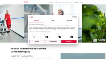 Website Screenshot: Schmidt Saubere Arbeit.Klare Lösung. GmbH CORPORATE CLEANER - Gebäudereinigung Schmidt - Full Service Gebäudereinigung - Date: 2023-06-26 10:20:59