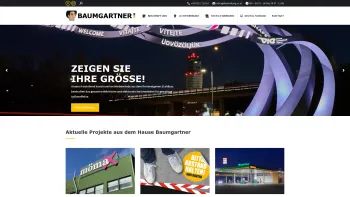 Website Screenshot: Baumgartner Beschriftungs GmbH - Baumgartner Beschriftung - Lichtwerbung - Videowall - Ihr Experte für Siebdruck, Digitaldruck, Fahrzeugbeschriftungen in Steyr - Date: 2023-06-26 10:21:05