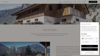 Website Screenshot: Golfwohnungen - Home | Haus Schuchter - Date: 2023-06-26 10:21:07