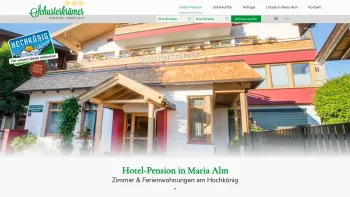 Website Screenshot: Pension Schusterkrämer*** - Hotel Schusterkrämer in Maria Alm im Land Salzburg - Date: 2023-06-26 10:21:10