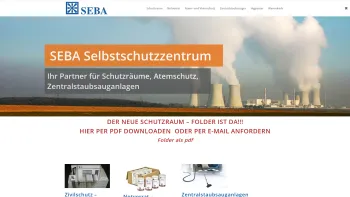 Website Screenshot: SEBA Gmbh Selbstschutzzentrum - SEBA GmbH - Ihr Partner für Schutzräume & CO - Date: 2023-06-26 10:21:14