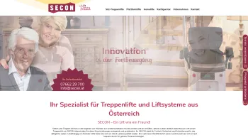 Website Screenshot: SECON Gesundheitstechnik GmbH & Co. KG - SECON – Ihr Spezialist für Treppenlifte & Liftsysteme aus Österreich - Date: 2023-06-26 10:21:16