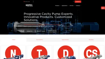 Website Screenshot: seepex.com Exzenterschneckenpumpen für die Umwelttechnik und einer Vielzahl industrieller Anwendungen - ⁣Progressive Cavity Pumps from SEEPEX - Date: 2023-06-26 10:21:17