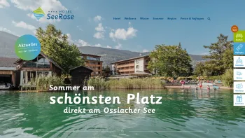 Website Screenshot: Familienhotel Seerose Ossiacher See-Steindorf/Bodensdorf Hotel Kinderbetreuung - 4* Hotel SeeRose direkt am Ossiacher See in Kärnten - Date: 2023-06-26 10:21:17
