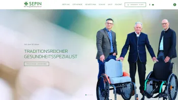 Website Screenshot: SEPIN ORTHOPÄDIETECHNIK SANITÄTSHAUS ERROR - SEPIN Orthopädietechnik - Ihr Sanitätshaus 4x in Kärnten - Date: 2023-06-15 16:02:34